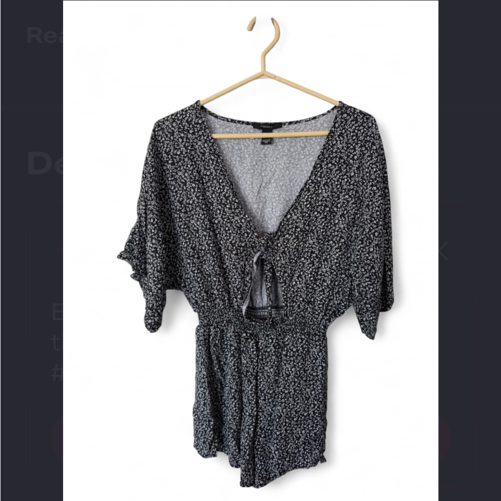 Forever 21 black and white romper